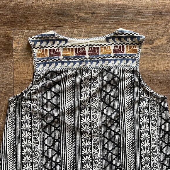 Papillon Embroidered Dress Split Yoke Small Festival Boho Vacation Summer - Picture 6 of 9